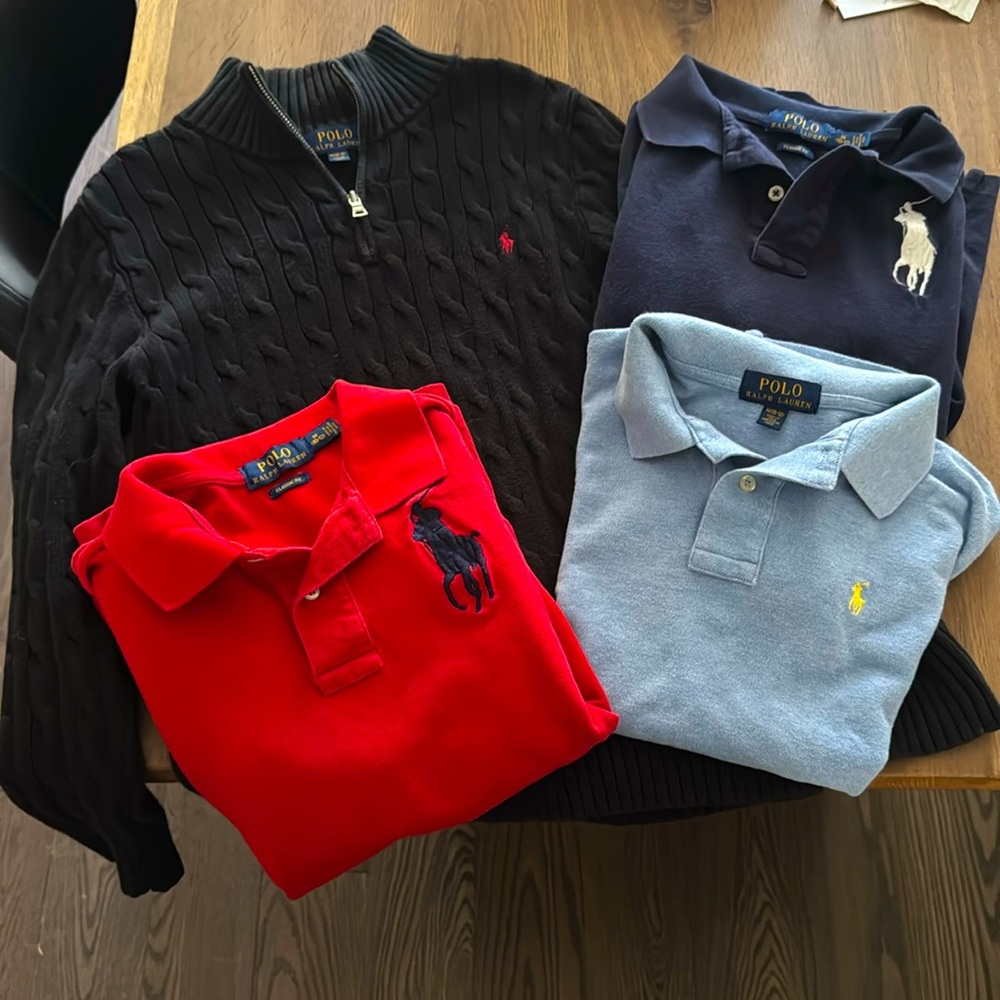 Polo Ralph Lauren tops size 10-12 boys.